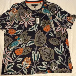 Mens Ted Baker graphic Tshirt size 7 (XXL)